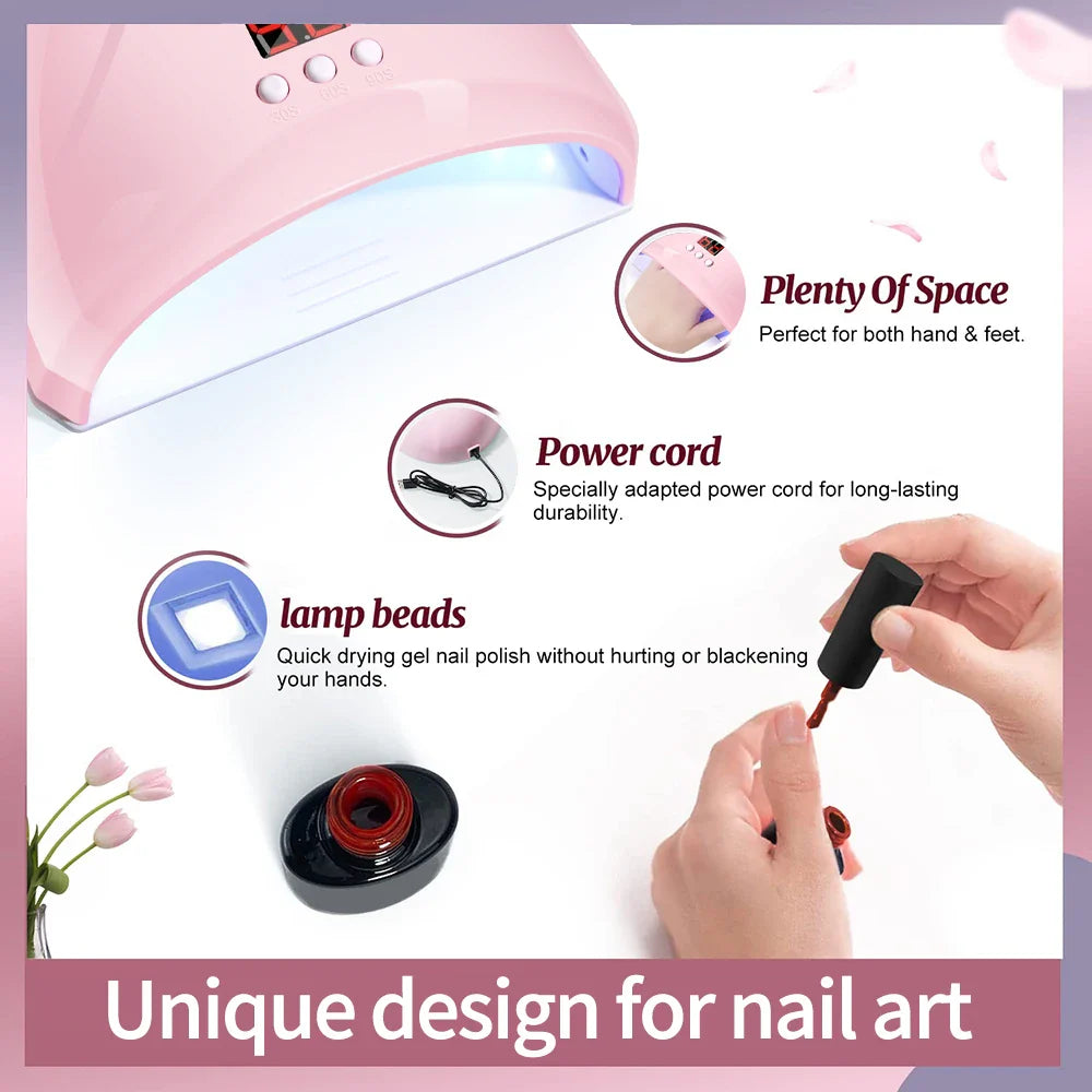 LULAA LED Light Nail Lamp Portable Gel Polish Drying Lamps UV Curing Flashlight Machine Pin Cure for Professional Nails Dryer