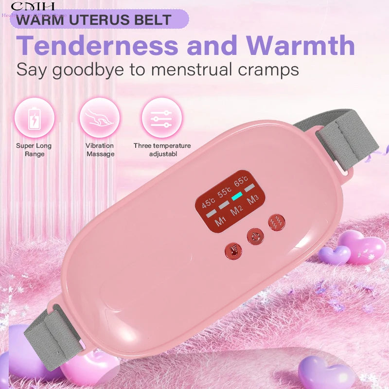 Heating Pad Massageador Corporal Menstrual Cramps Relief Warm Uterus Belt Fitness 3S Fast Heat Massage CMH  Temp Silent Portable