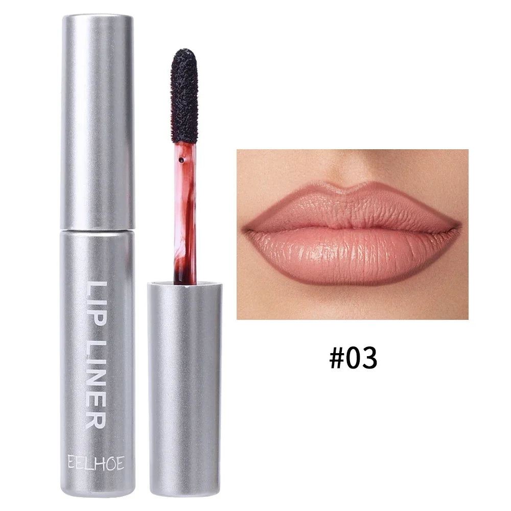 Waterproof Peel-Off Lip Liner – Long-Lasting Matte Lip Tint, Brown Contour Tattoo-Effect Lip Stain Cosmetic