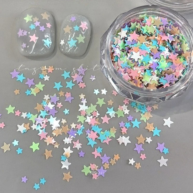 Colorful Star Sequin Aurora Ultrathin Glitter Powder Sparkle Magic Mirror Powder Nail Art Accessories Decorations Manicure Tools
