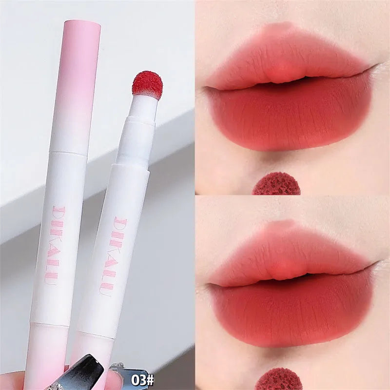 Lip Gloss Cream Air Cushion Lips Cream Matte Brick Red Lip Glaze Mud Lipstick Pen Non-Stick Cup Female Lip Tint Korean Makeup