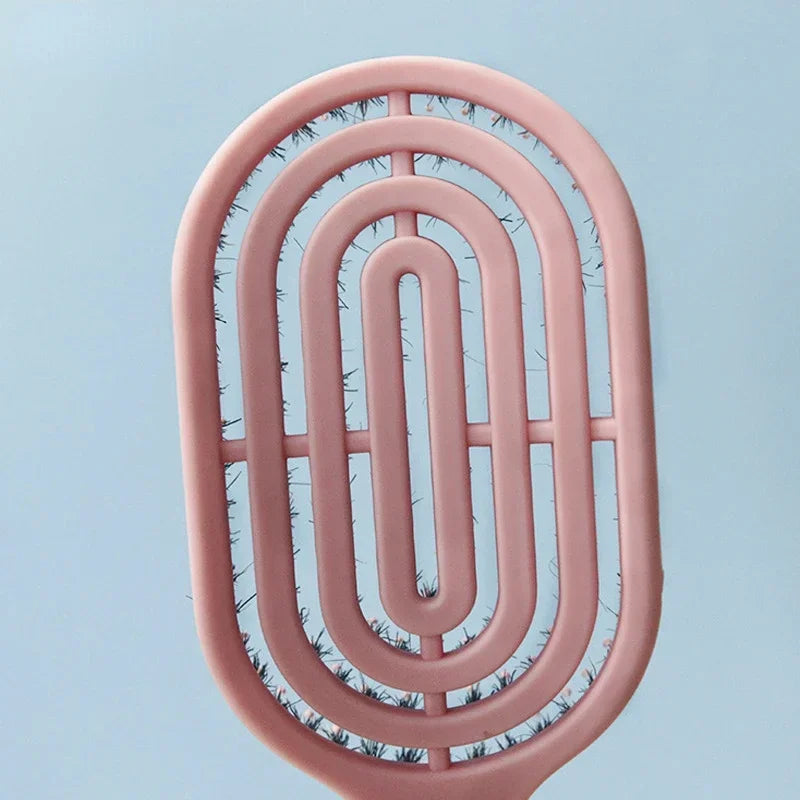 Elliptical hollowing out Hair Scalp Massage Comb Hairbrush Wet Curly Detangle Hair Brush for Salon Hairdressing Styling Tools