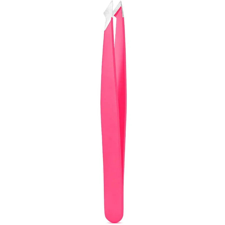 Stainless Steel Black Eyebrow Tweezer with Slant and Flat Point Beauty Tools for Eyelash Tweezer & Ingrown Hair Removal