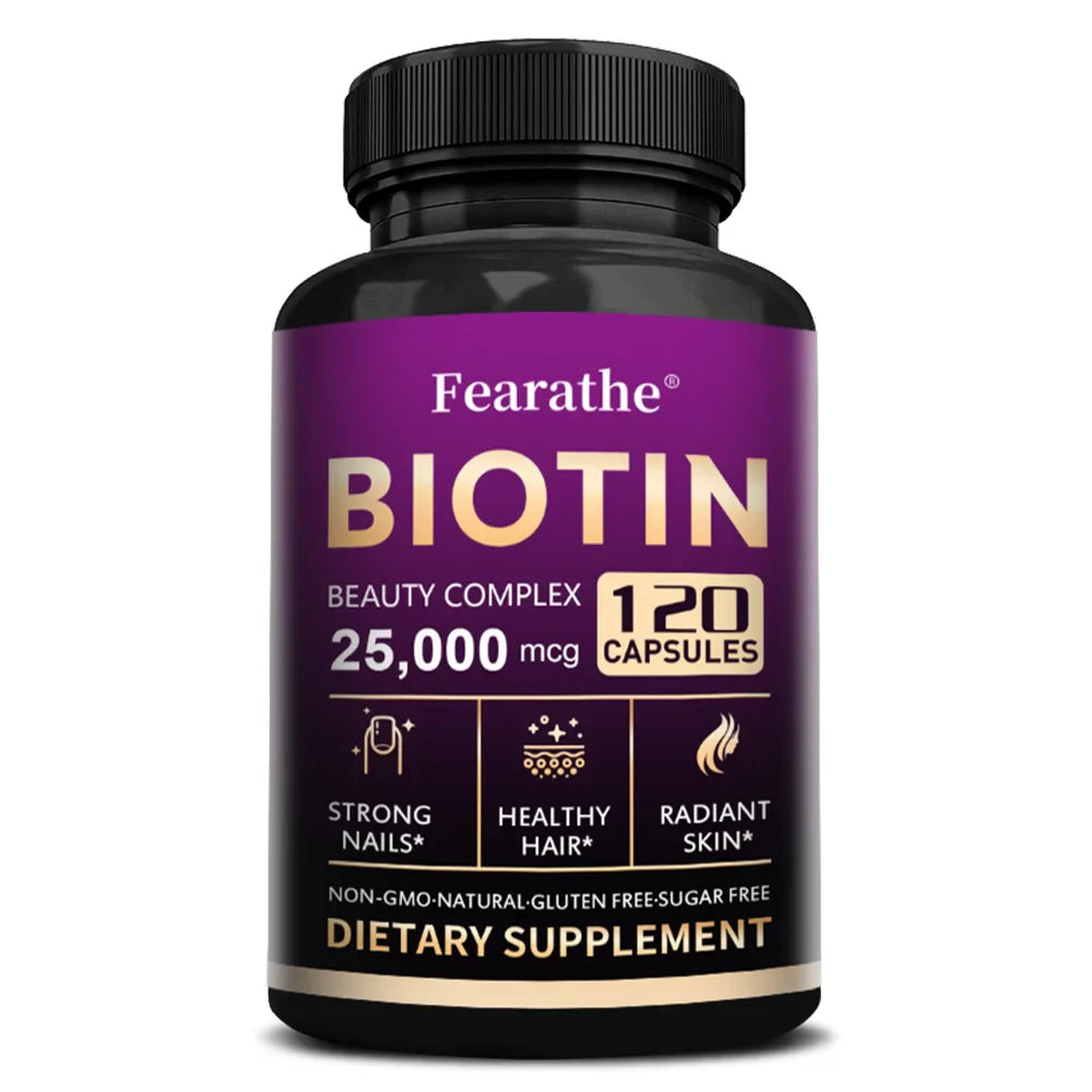 Biotin - Vitamin Supplement To Support Energy Metabolism and Healthy Hair, Skin and Nails, 25,000 Mcg