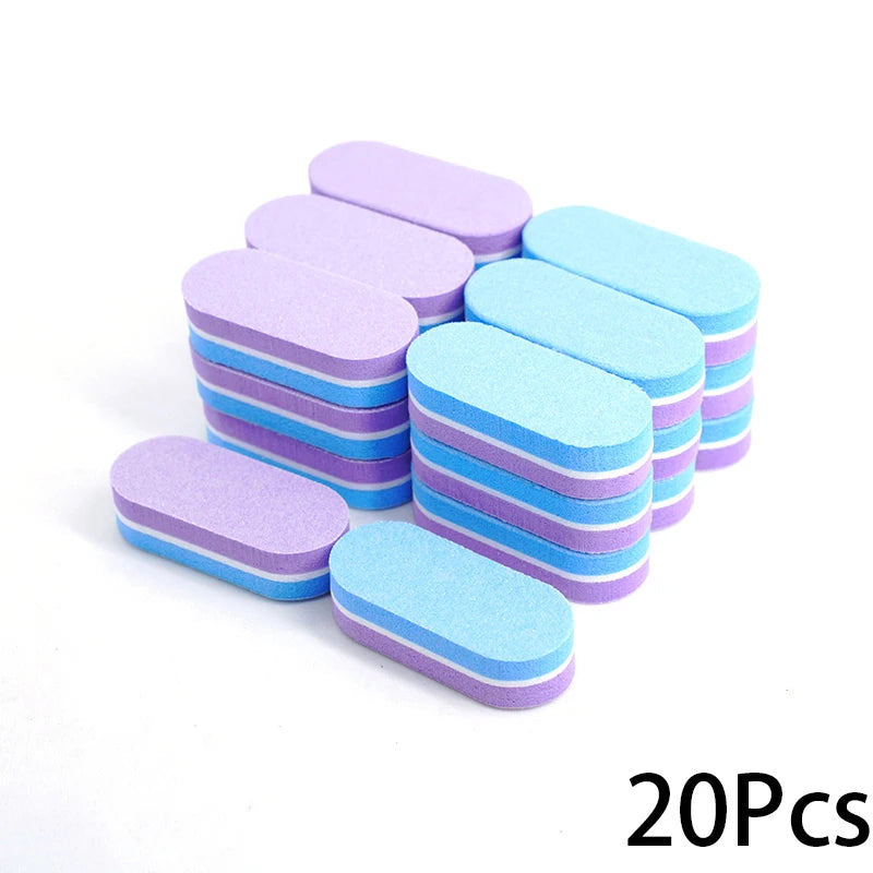 50Pc Professional Mini Nails Art buffer File 100/180 Sandpaper Manicure Tips Care File Sanding Polishing Grinding Equipment Tool