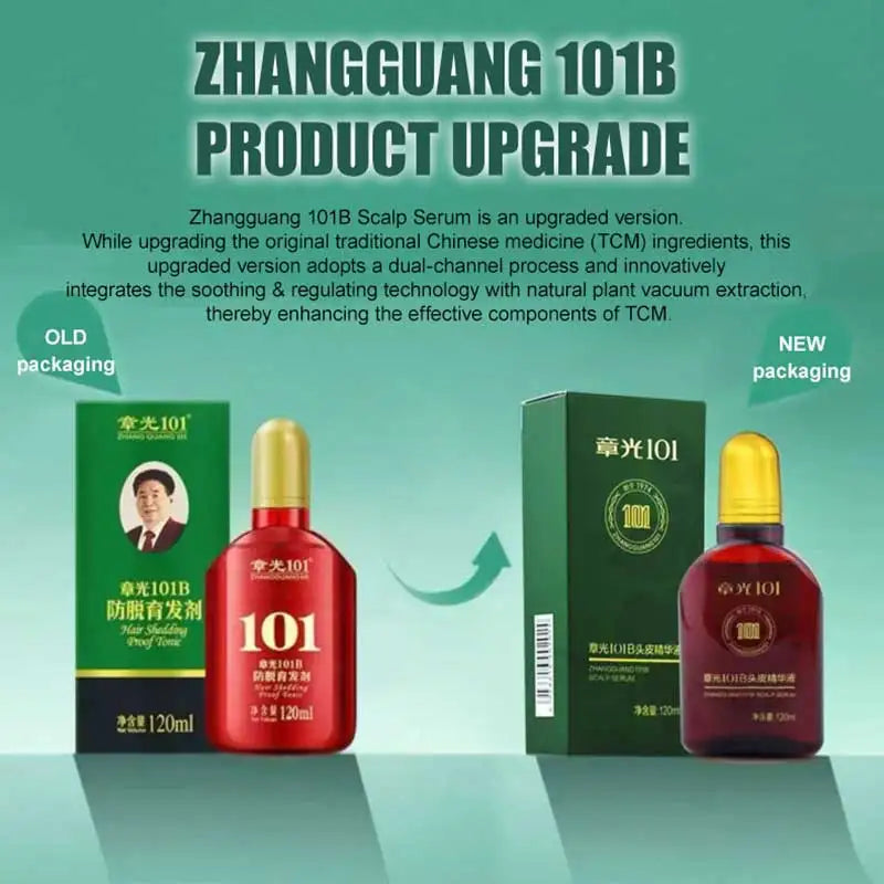 Zhang Guang 101B/101M Anti Hair Loss Shedding Proof Tonic 120ml – Herbal Treatment Essence, Controls Oil, 100% Authentic