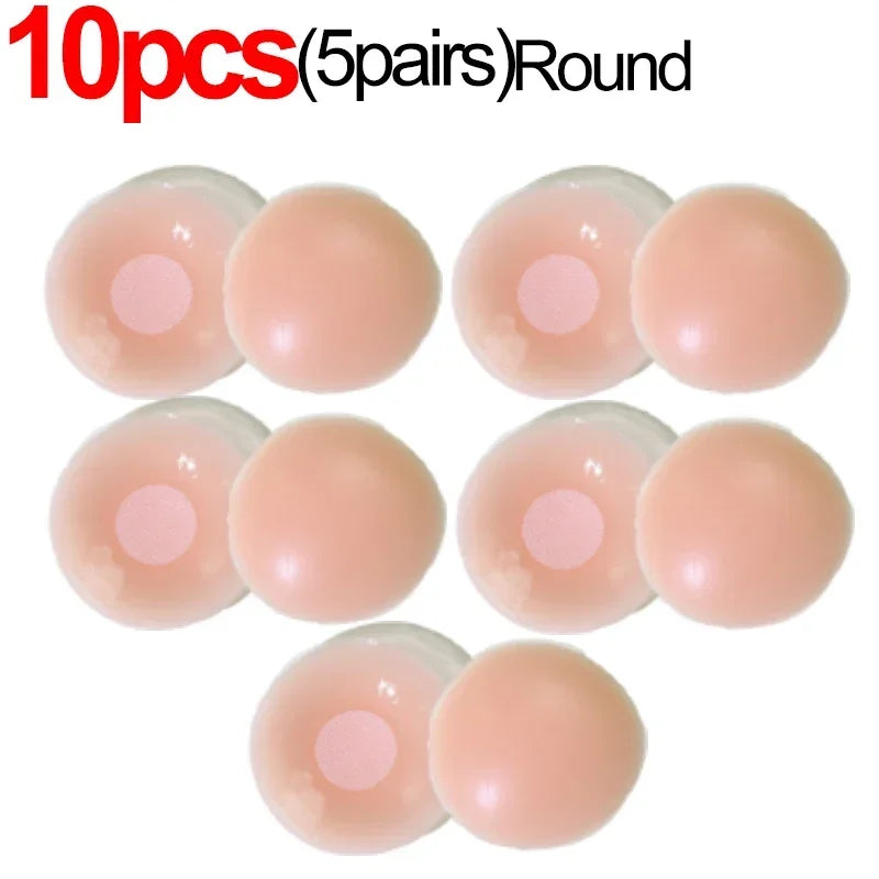 2/20pcs Silicone Nipple Cover Reusable Women Breast Petals Lift Invisible Pasties Bra Padding Stickers Patch Boob Pads Adhesive