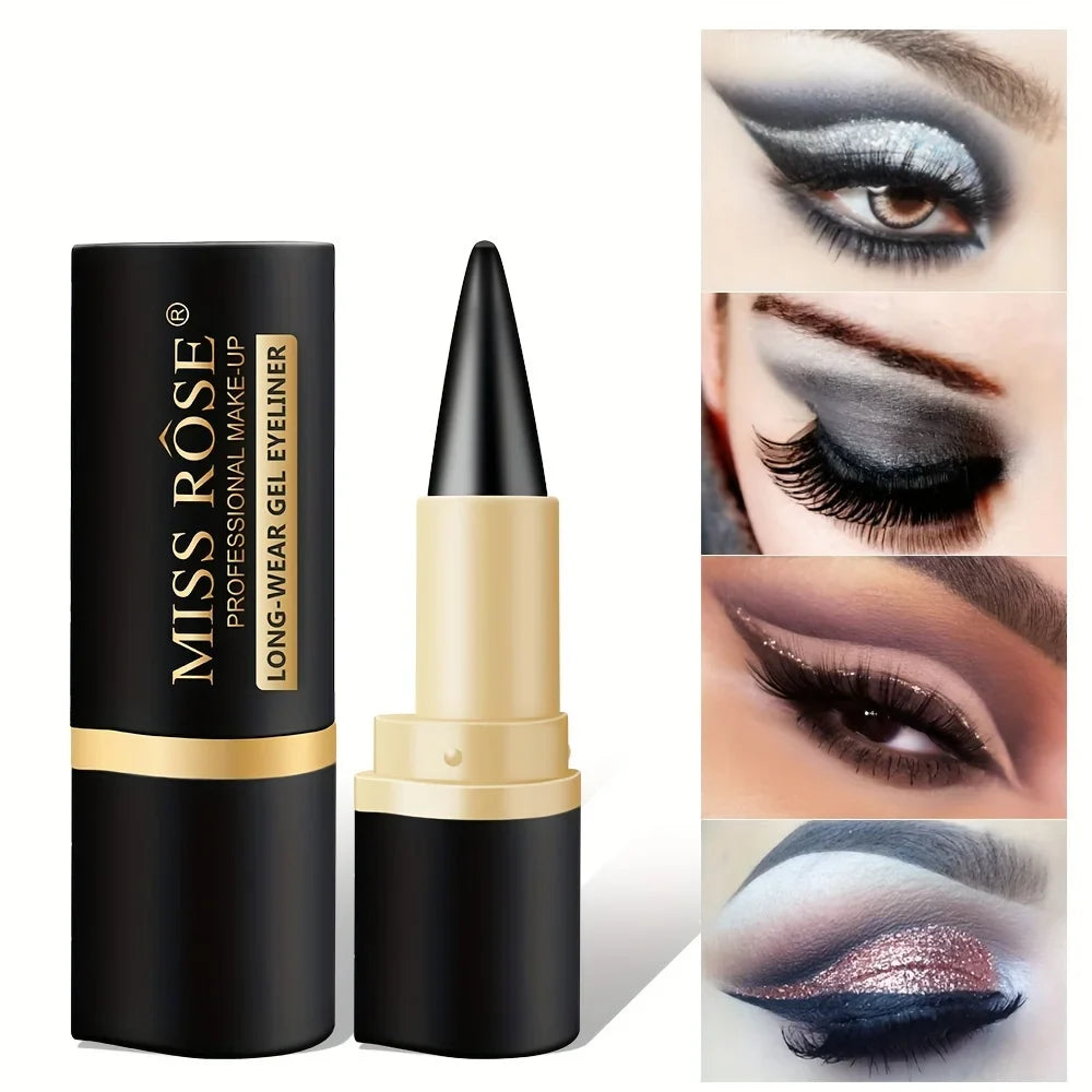 Gel Eyeliner, Quick-Dry Matte Smudge Proof Waterproof Eye-liner Pencil For Women Girls Daily Party Stage Makeup