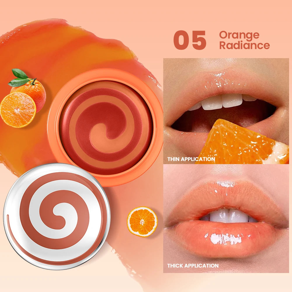 Overnight Lip Mask Treatment 2-Tone Color - Hydrating Spiral Texture Reduce Lip Lines, Anti-Cracking Dry Lips Care Sleeping Mask