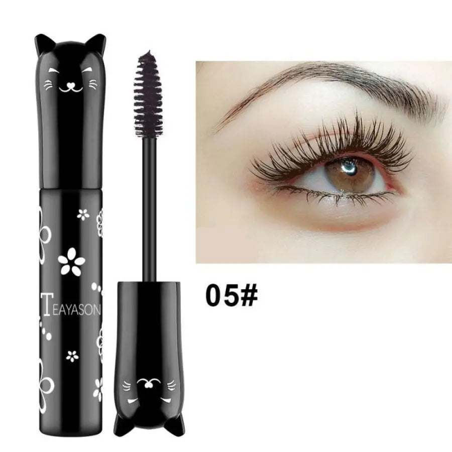 6-Color Mascara with Large Brush Head, Easy to Apply, Non-Clumping, Non-Fading, White, Purple, Royal Blue, Silver, Coffee, Not Easy to Smudge, Mascara and Eyebrow Gel