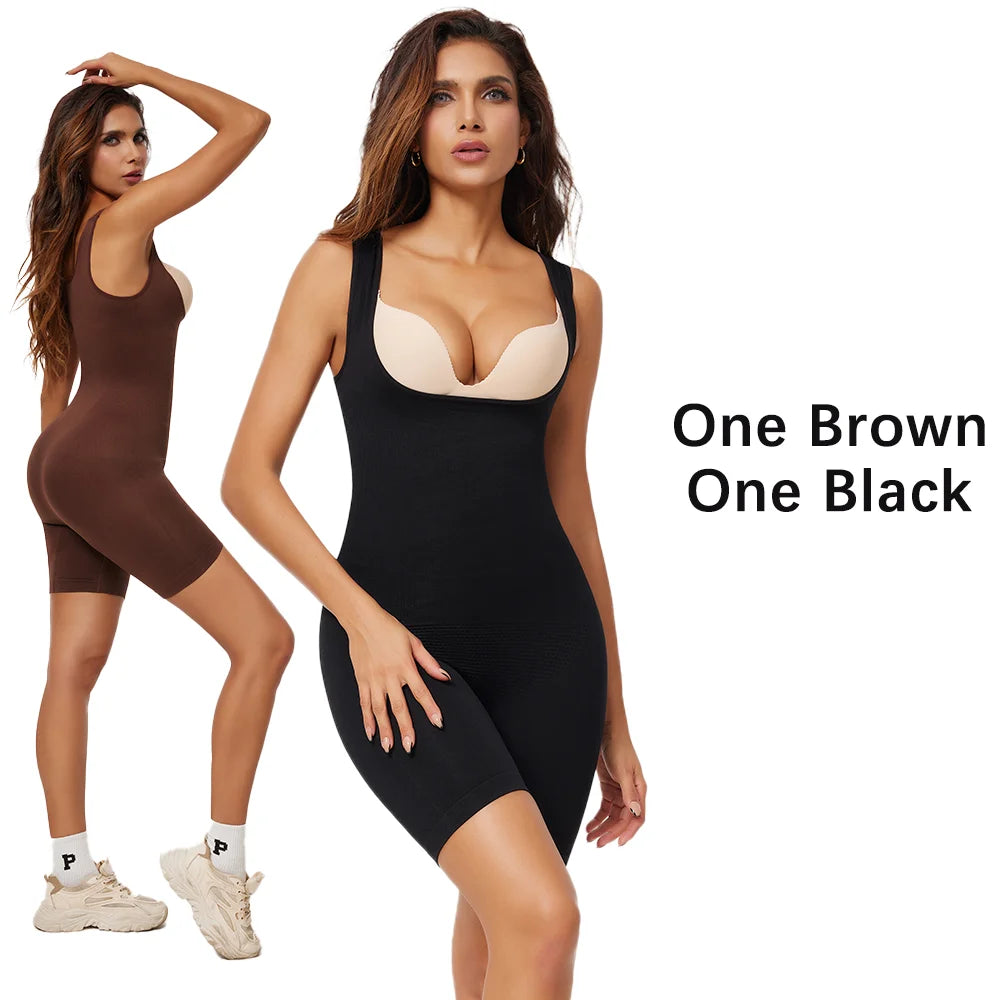 Women Tighten Up Breast Bodysuit Boxer Briefs Underwear Shapewear Butt Lifter New Tummy Control Body Shaper Slimming Bodysuits