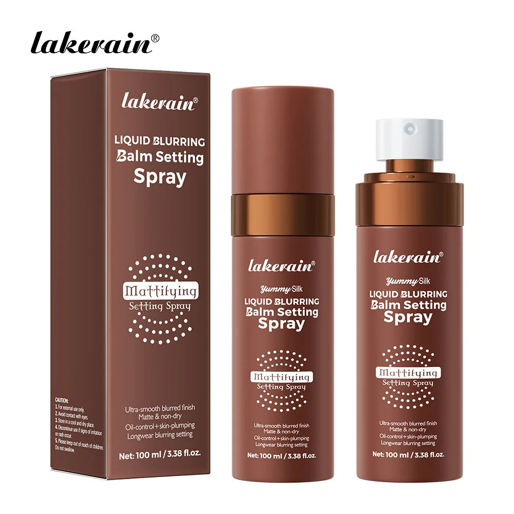 Lakerain Waterproof Makeup Fixing Setting Spray Quick Dry Long Lasting Oil Control Moisturizing Natural Refreshing Makeup Spray