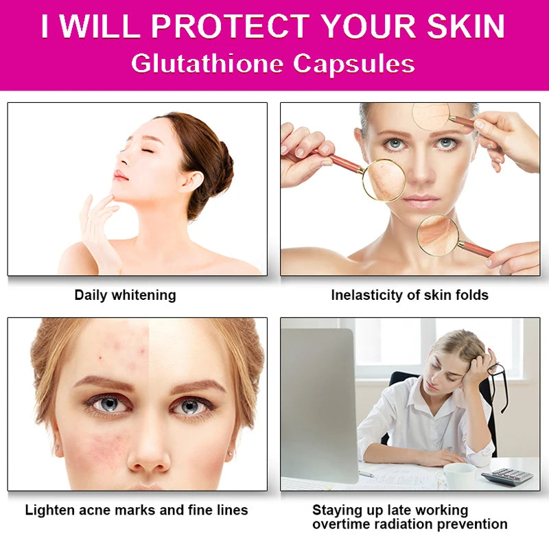 Glutathione Collagen Supplement, Antioxidant Whitening Capsules, Skin Health Deep Nourishment Skin