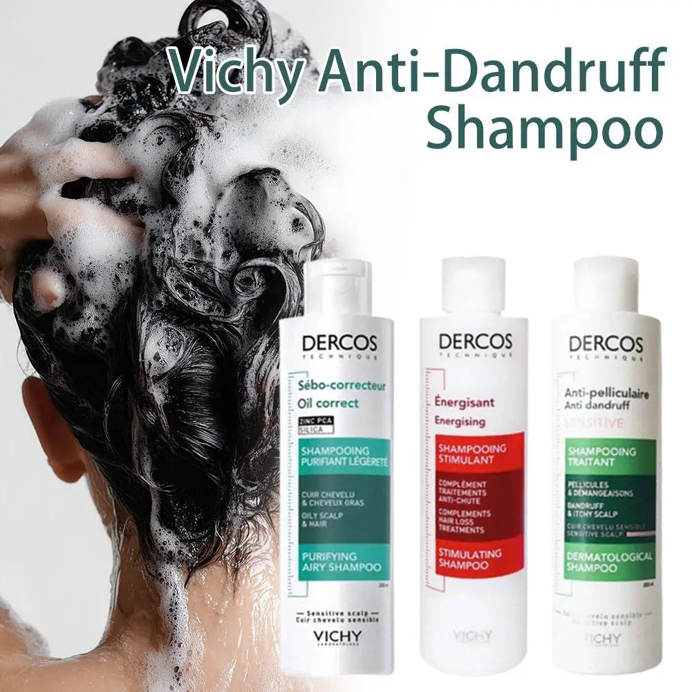 DERCOS Anti Itch Purifying Shampoo Formula Anti Dandruff Oil Control Refreshing Nourishing Fluffy Damaged Scalp Hair Care