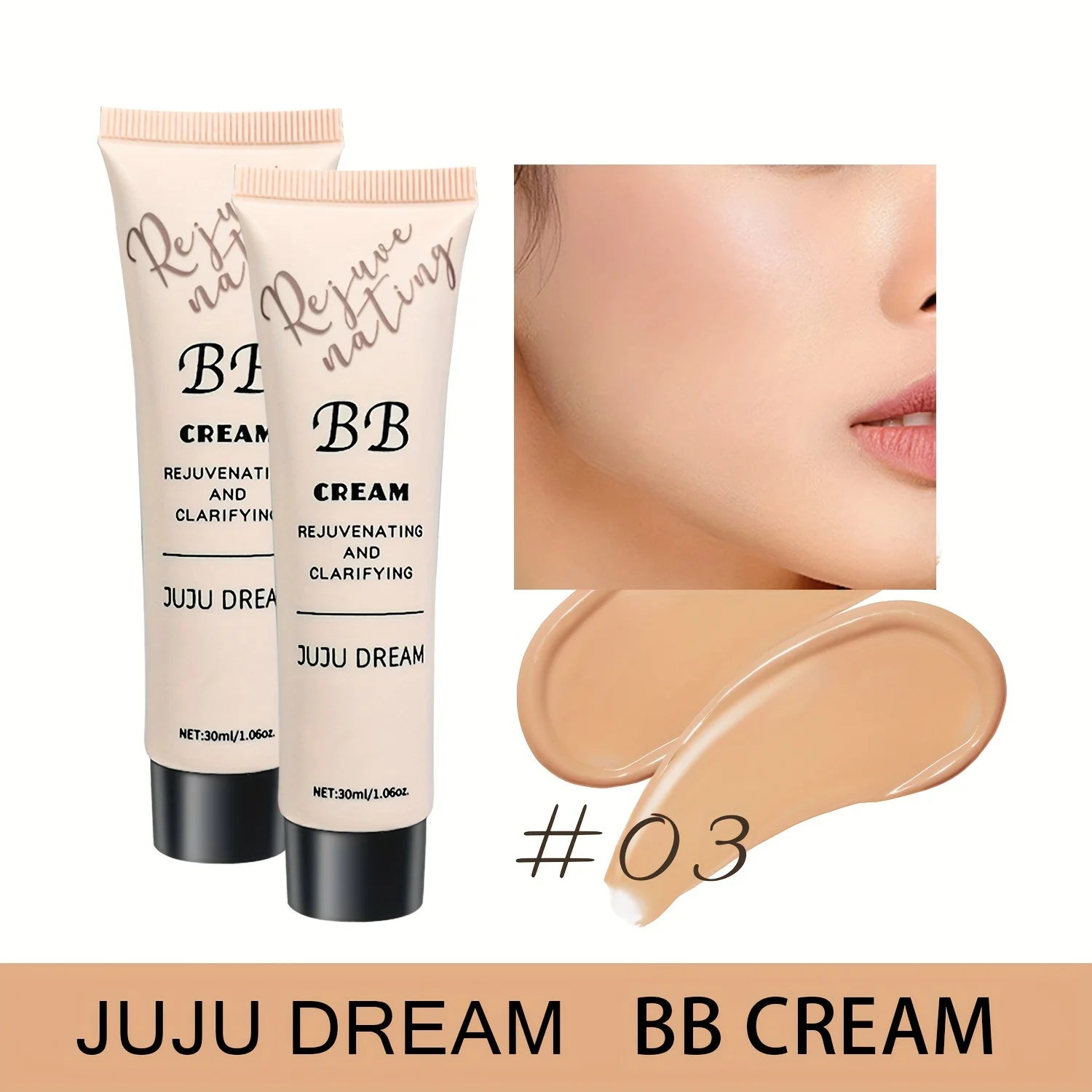 Natural Concealer BB Cream, moisturizing and nourishing, Korean natural translucent primer, long-lasting for all skin types