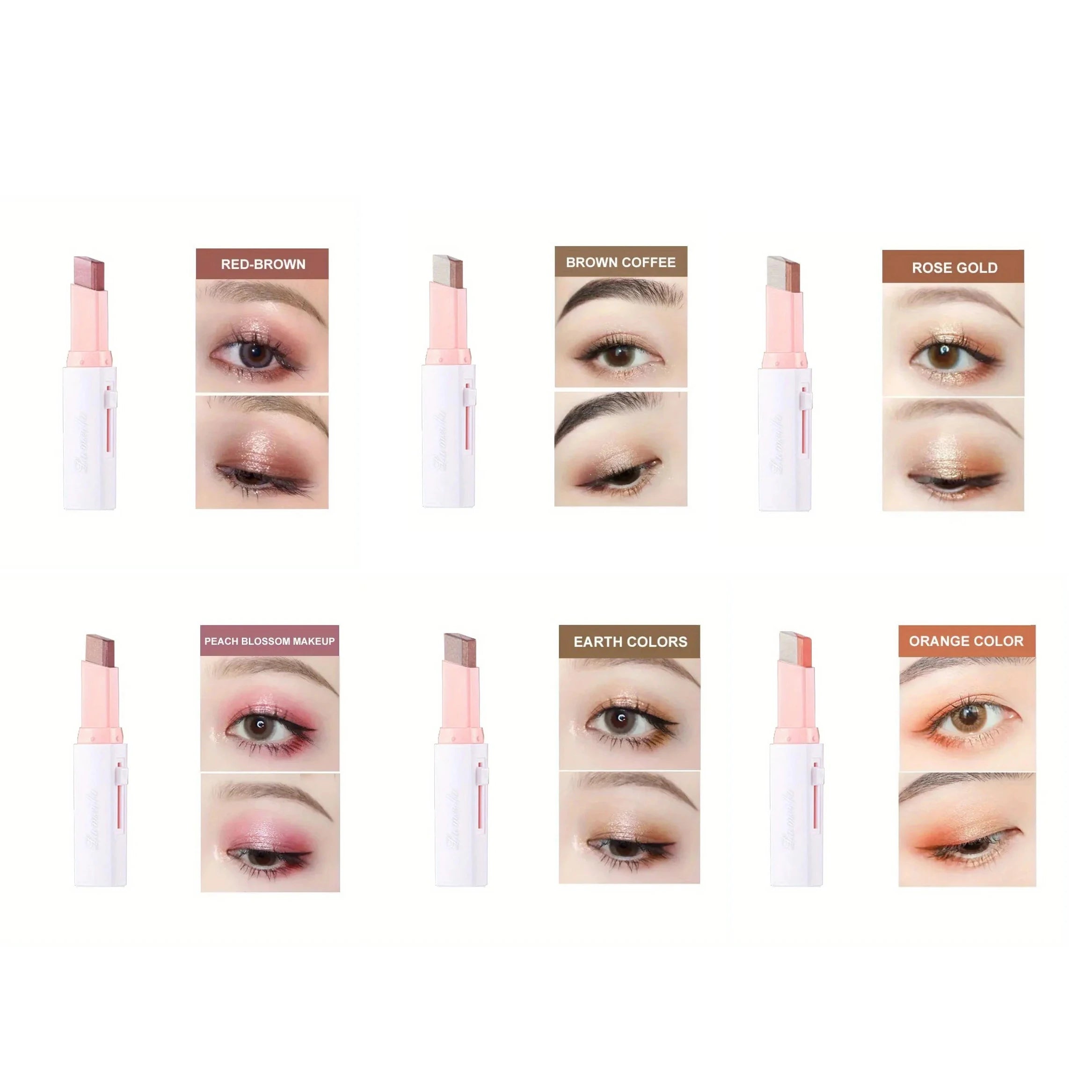 Two Color Gradient Eye Shadow Stick Three Dimensional Natural  Without Taking Off Makeup