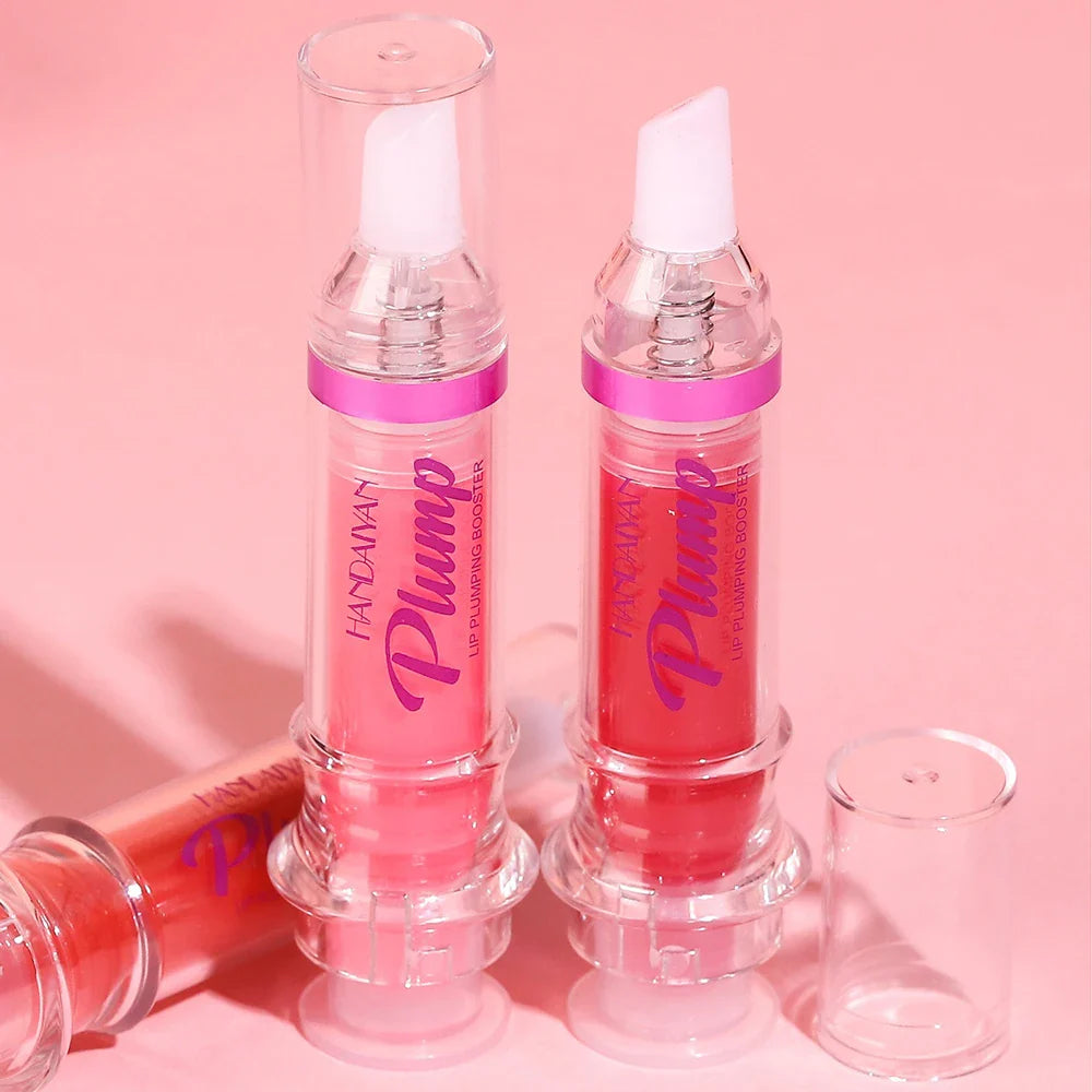 Sexy Plumper Glitter Red Nude Lipstick Liquid Waterproof Moisturize Oil Lipgloss Makeup Lip Plumping Booster Gloss Lipstick