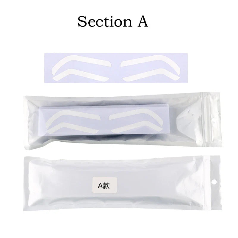 50pc Disposable Eyebrow Design Stencil Eyebrow Tint Airbrush Auxiliary Sticker For Brows Shaping With Single Eyebrowstype Option