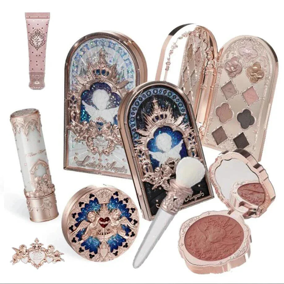 Flower Know Little Angel Collection Makeup Gift Box Eyeshadow Blush Cream Matte Lipstick Highlighter Full Kit All In One