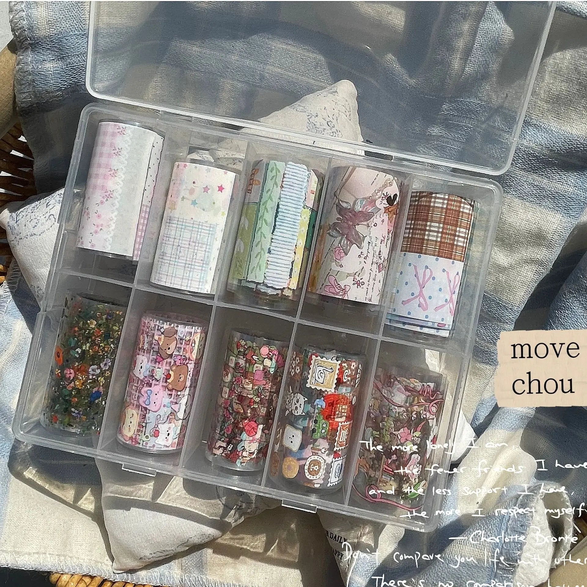 10Rolls Plaid Thousand-Bird Bow  Stars Nail Foils Transfer Paper  Nail Art Stickers  Manicure Set Decal  Nails Decoration