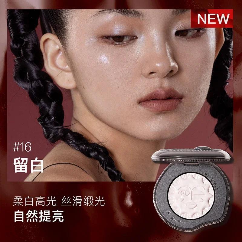Girlcult Mood Blush Contour Highlighter Cute Makeup Cruelty-Free Powder Blush Face for a Shimmery or Matte Finish