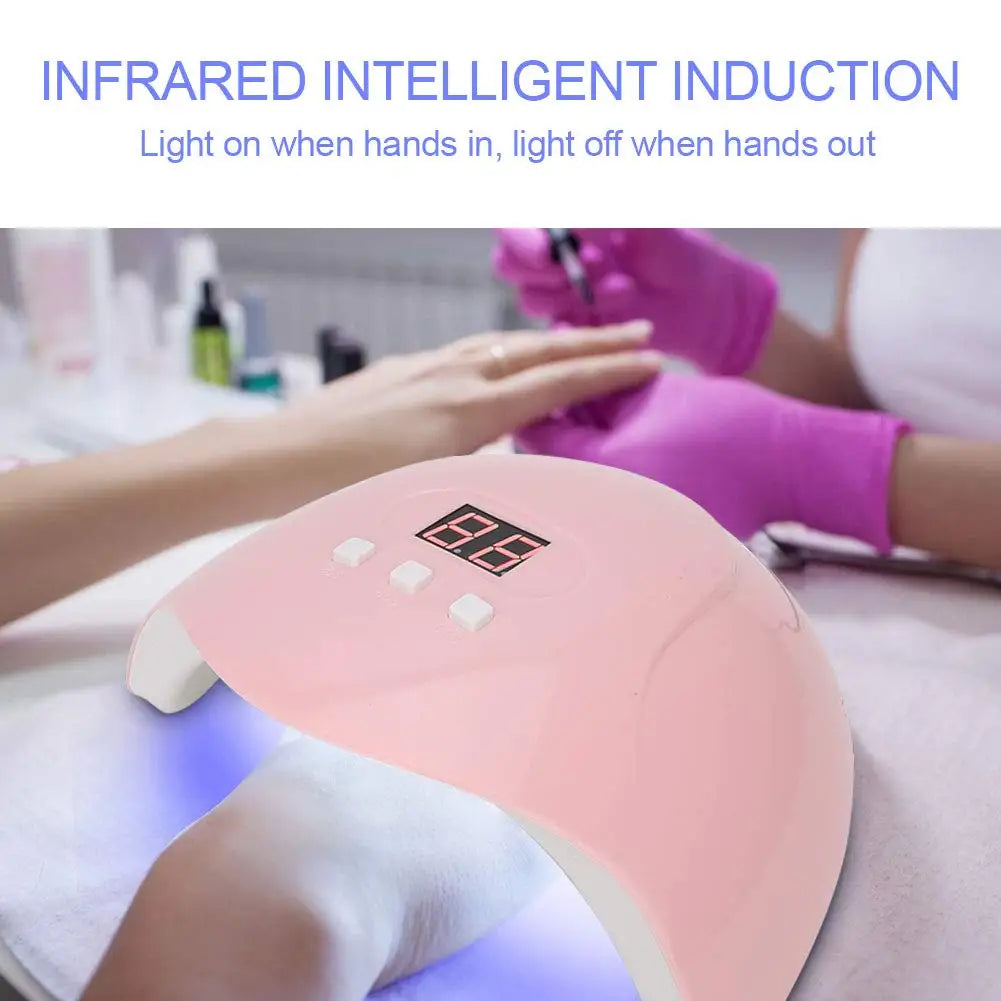 LINMANDA Professional Nail Lamp with 3 Timer Presets Auto Sensor Gel Polish Nail Dryer Curing Lamps for Manicure Home and Salon