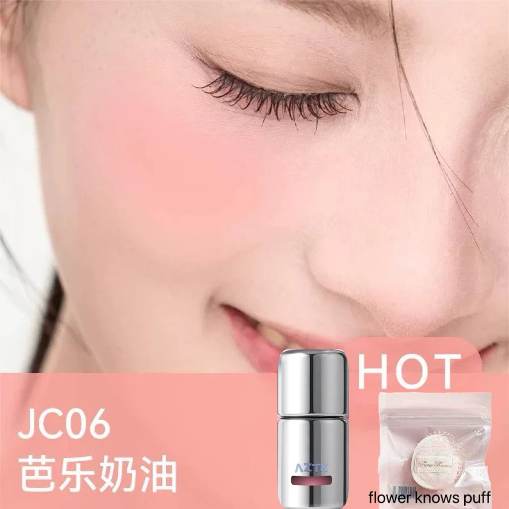 AZTK Liquid Blusher Jello Color Powder JC04  Moisturizing Highlight Beauty Expands Contracts Cheek Matte Face Makeup