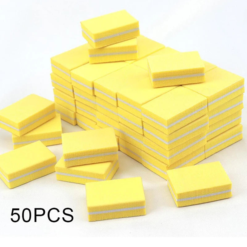 10/20/40Pcs Mini Nails Sponge File Buffer Block Double Color Buffing Sanding File Pedicure Manicure Tool Gel Suplies Accessories