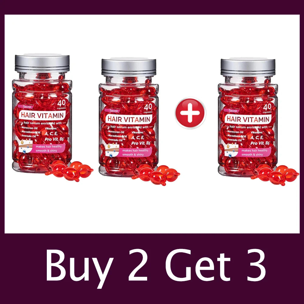 Rose Essential Oil Capsules Supple Dry Hair Keratin Plant Complex Oil Dry Damaged Hair Repair Female Hair Care Products