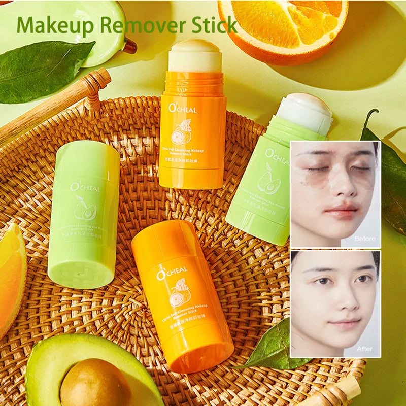 Avocado Citrus Makeup Remover Stick Portable Deep Cleansing Pore Cream Stick Remover Balm makeup Facial Skin Care Cosmetics