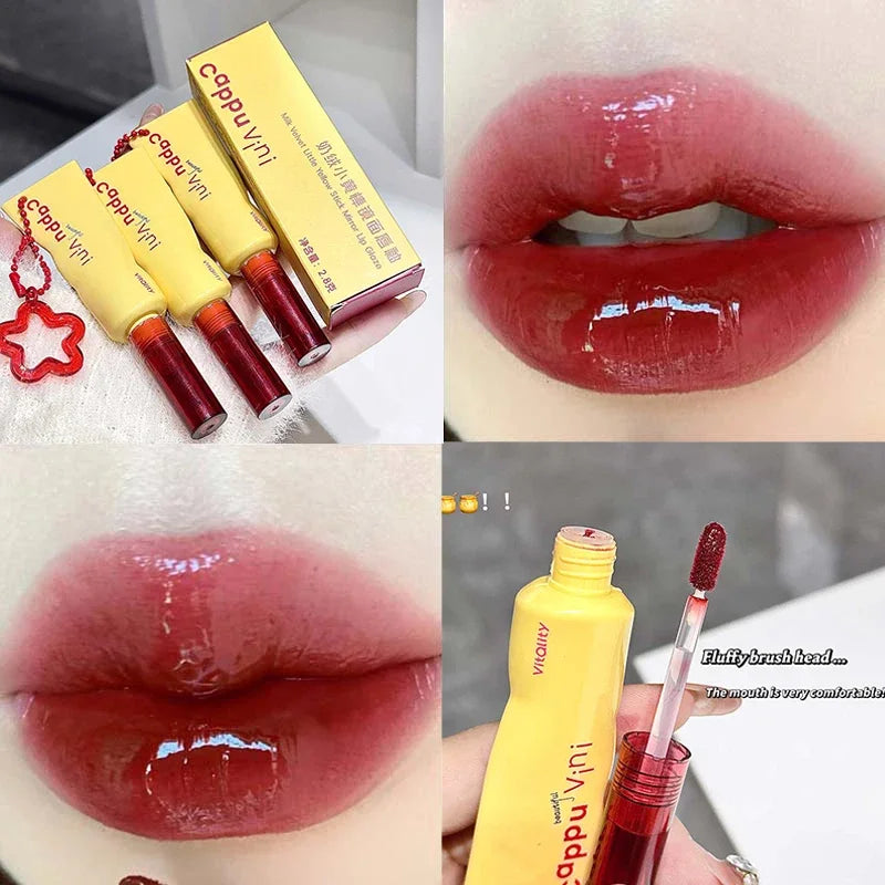 Mirror Water Liquid Lipstick Crystal Jelly Lip Gloss Moisturizing Sexy Lip Plumper Lip Tint Makeup Long Lasting Korean Cosmetics
