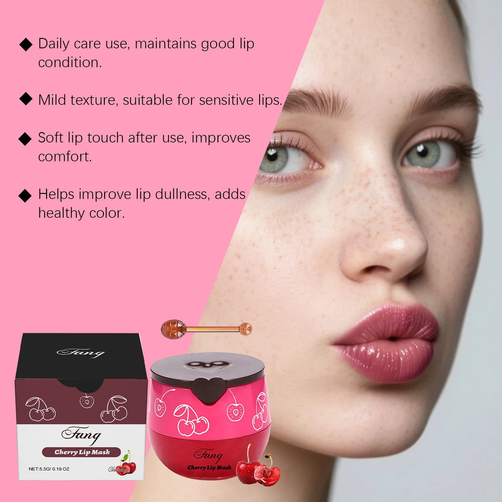 Improved Lip Dullness Lip Mask Moisturizing and Nourishing Caring for Lip Skin Softening Reducing Lip Lines and Plumping Lip