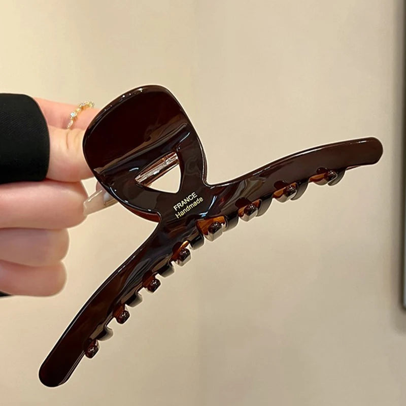 2026 Korean Series Acetic Acid Hair Claws for Women High-End Large Shark Clip Back of Head Hair Volume Multiple Accessory Gift