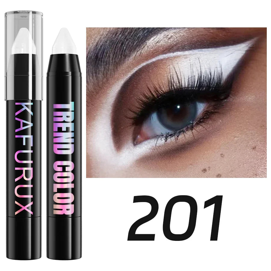 24 Colors Pearlescent Glitter Eyeshadow Eyeliner Pencil Waterproof Matte Nude Eye Shadow Eye Makeup Shimmer Highlighter Pen Tool