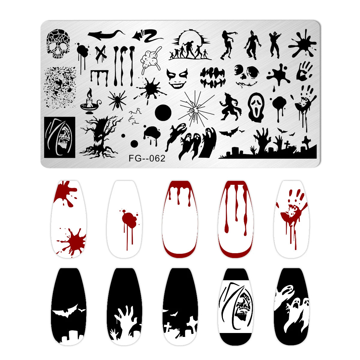 Cartoon Bear Nail Stamping Plates Fruit ice cream cake Floral Flower Leaf  Printing Stencil Nail Stamp Templates Nail Art Tools