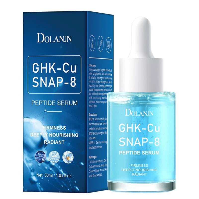 GHK-CU Copper Peptides Facial Serum With SNAP-8 Deep Hydration Nourishing Facial Essence For All Skin Types