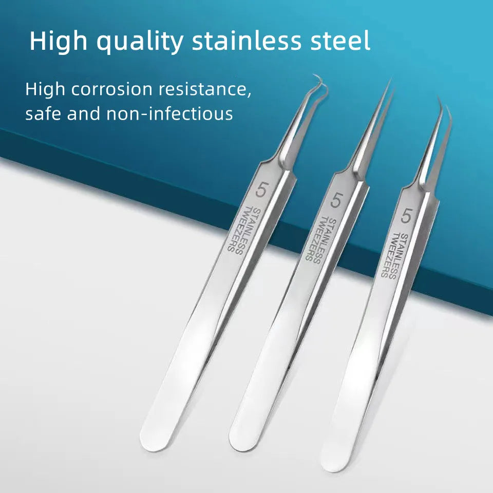 German Ultra-fine No. 5 Cell Pimples Blackhead Clip Tweezers Beauty Face Health Salon Special blackhead remover Acne Needle Tool