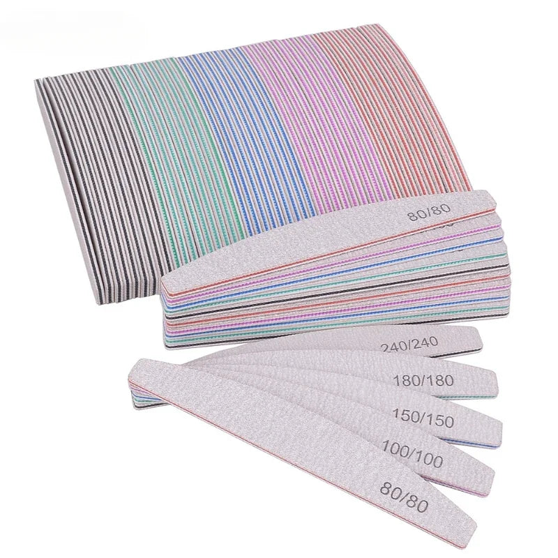 Nail File 100 To 240 Professional Tools Emery for Manicure Lime 240 Sandpaper Gel Polishing Files for Nails Buffers Set Polisher