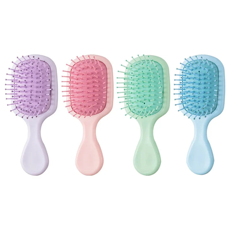 1pcs mini portable massage cute cartoon air cushion anti screw hair brush comb hair styling tool  Special for real hair wigs
