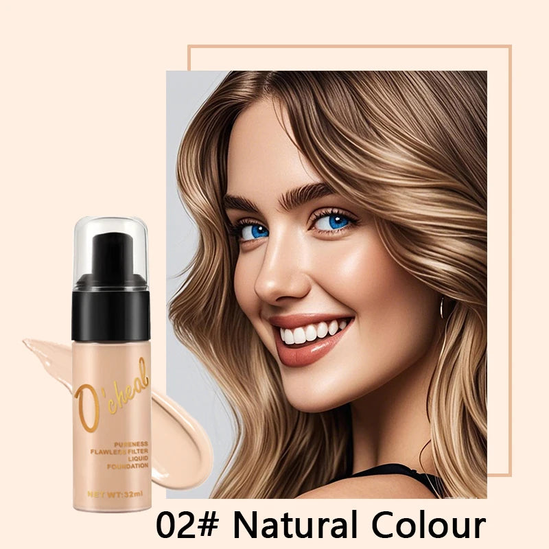 O'cheal Liquid Foundation Cream Oil-Control Matte BB Cream Concealer High Coverage Brighten Skin Waterproof  Facial Cosmetics