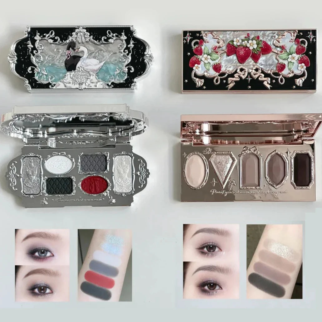 Moonlight Mermaid Gemstone Eyeshadow Palette Highly Pigmented Matte Shimmer Swan Ballet Eye shadow Collection