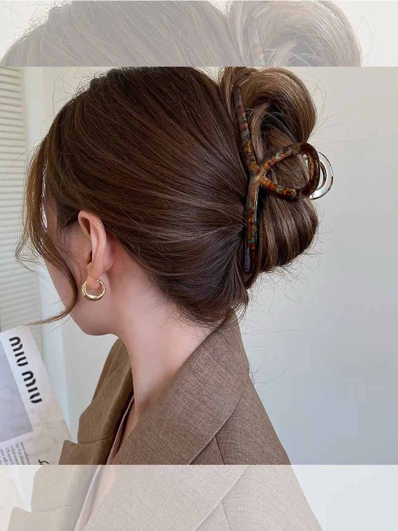 versized Hair Claw Clips - Elegant & Cute Large Hair Clips for Women, Non-Slip French Barrette