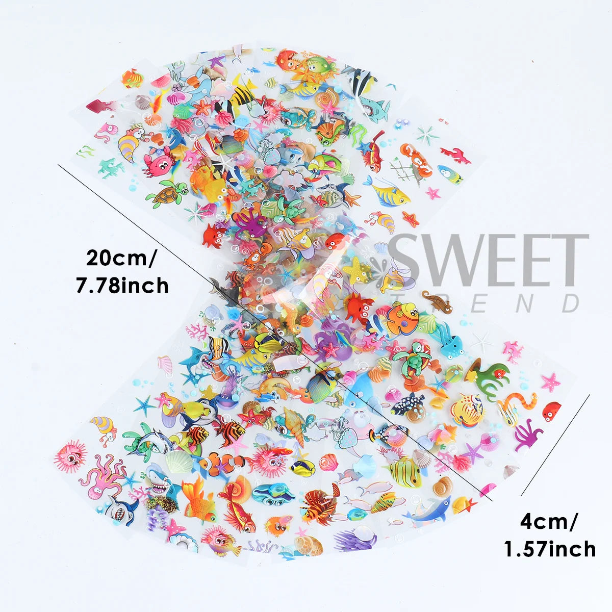 10pcs Adorable Marine Life Nail Transfer Foils Clownfish Starfish Conch Starry Sky Paper Summer Ocean Sliders Manicure Tattoos