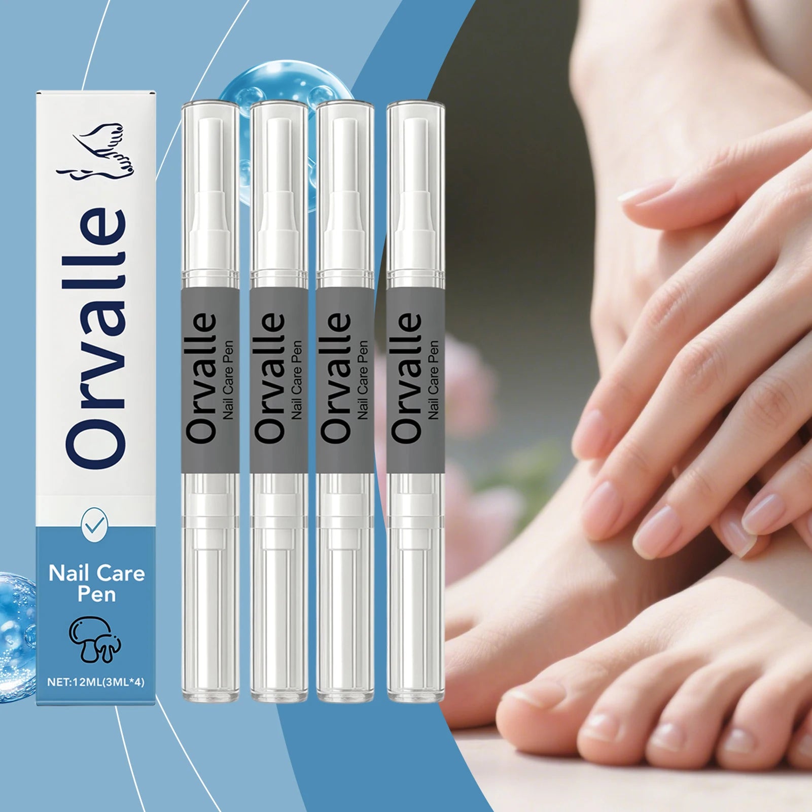 4pcs Nail-Fungus Pen Nail Growth Treatments Repair Serum Toenail-Fungus Treatments Extra Strength Nail Repair Serum