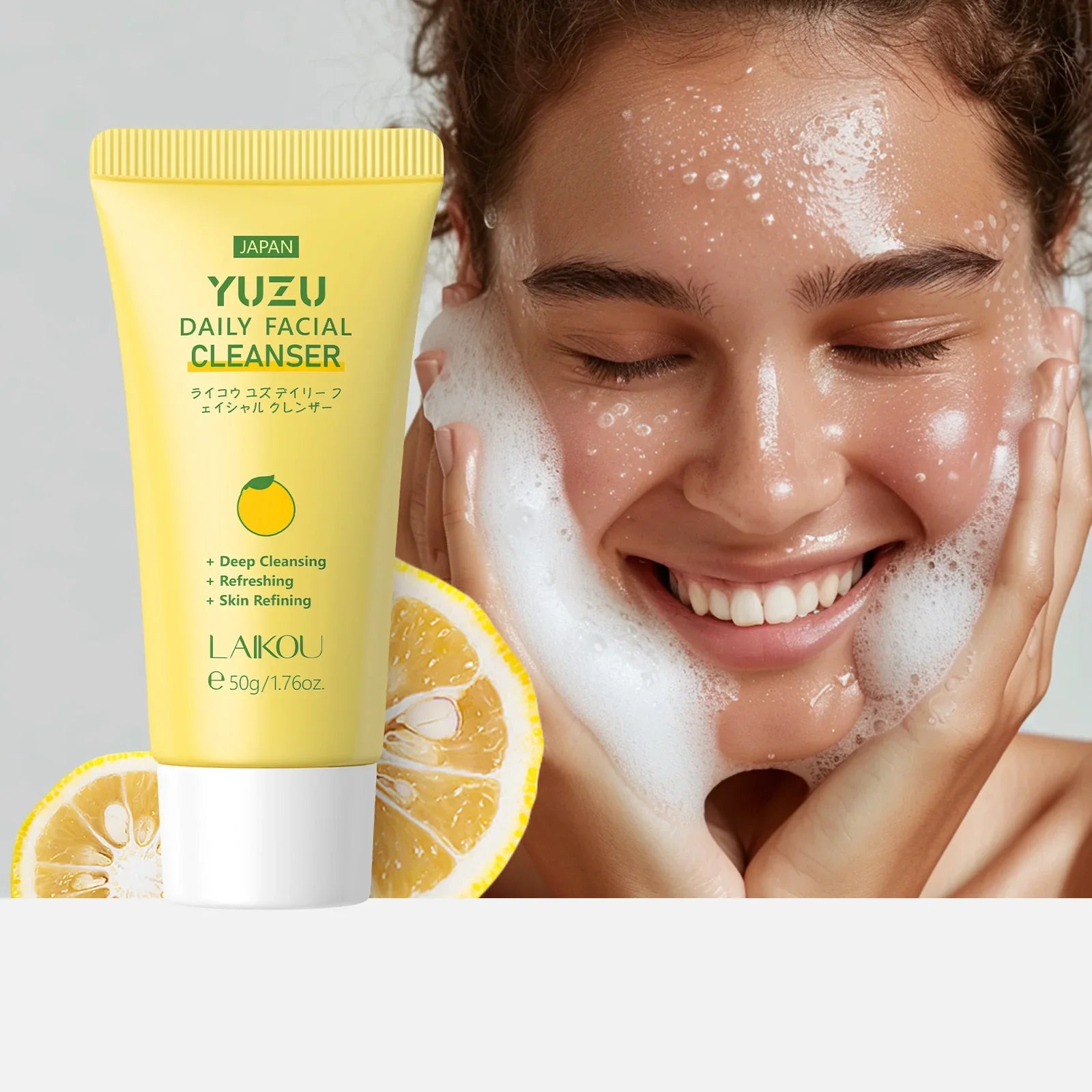 LAIKOU Facial Cleanser Skin Cleansing Moisturizing Anti Acne Blackhead Remove Skincare Face Wash Foam Face Cleanser Skin Care