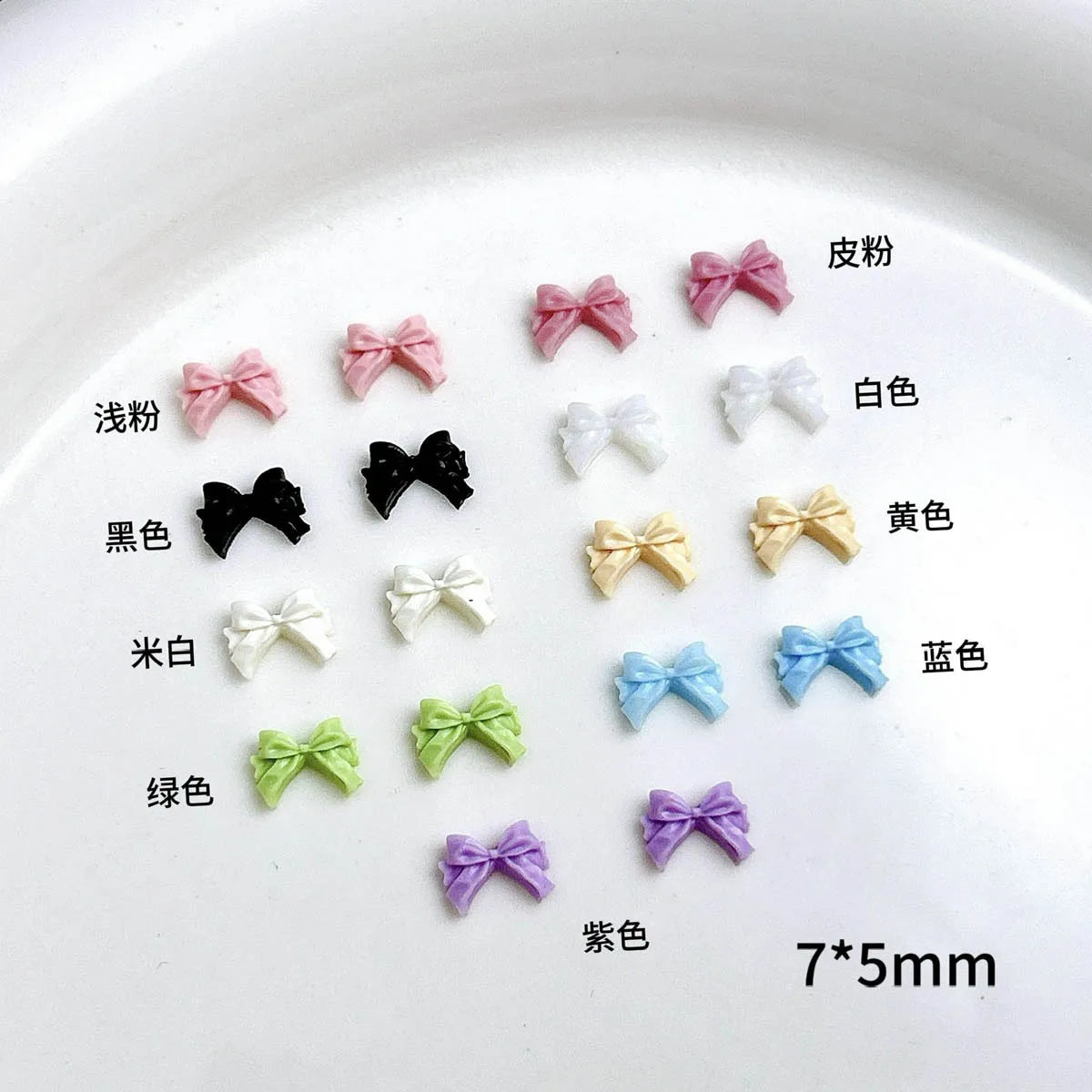 8Styies Bows Design Nail Art Aaccessories Mixed Colors Bow Macaron Cartoon 3D Ribbon Bow tie Resin Nail Charms DIY Manicure Tool