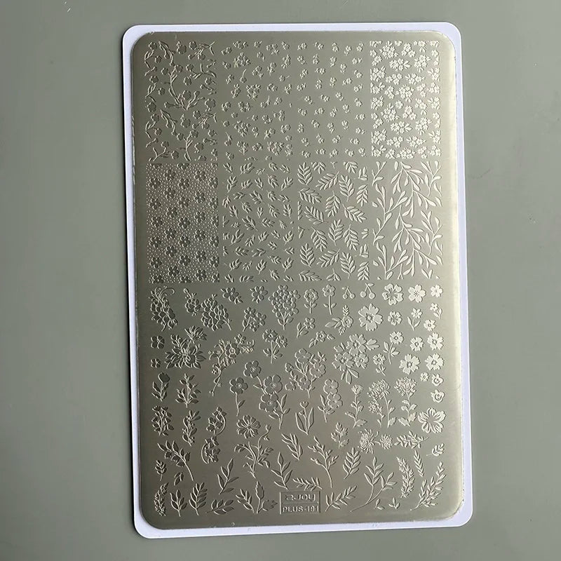 XMQ NAIL ART STAMPING PLATES LACE DESIGNS IMAGEPLATES DENIM STYLE TEMPLATE