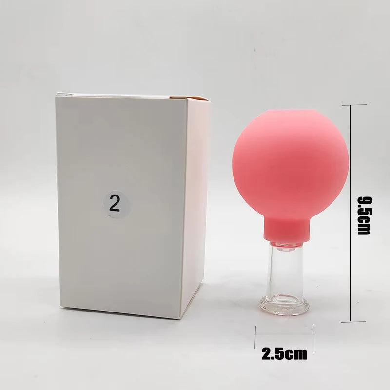 Rubber Face Massager Vacuum Cupping Face Skin Lifting Facial Cups Anti Cellulite Cup Anti-Wrinkle Cupping Therapy Facial Tool