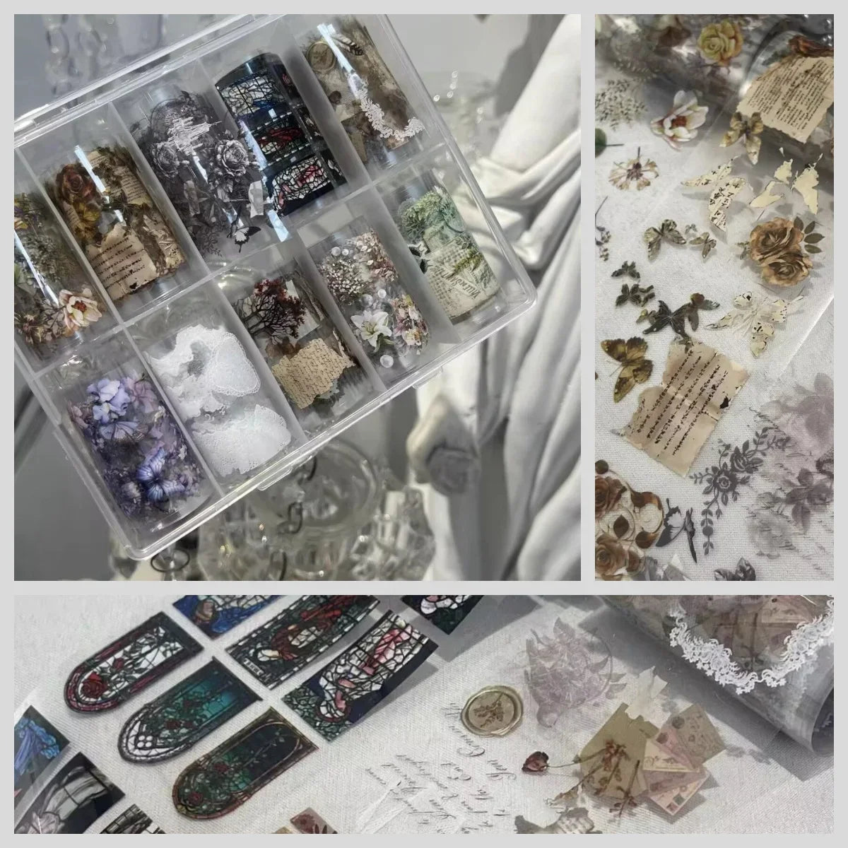 10Rolls Flower  Nail Foils Transfer Paper  Nail Art Stickers  Manicure Set Decal  Nails Decoration