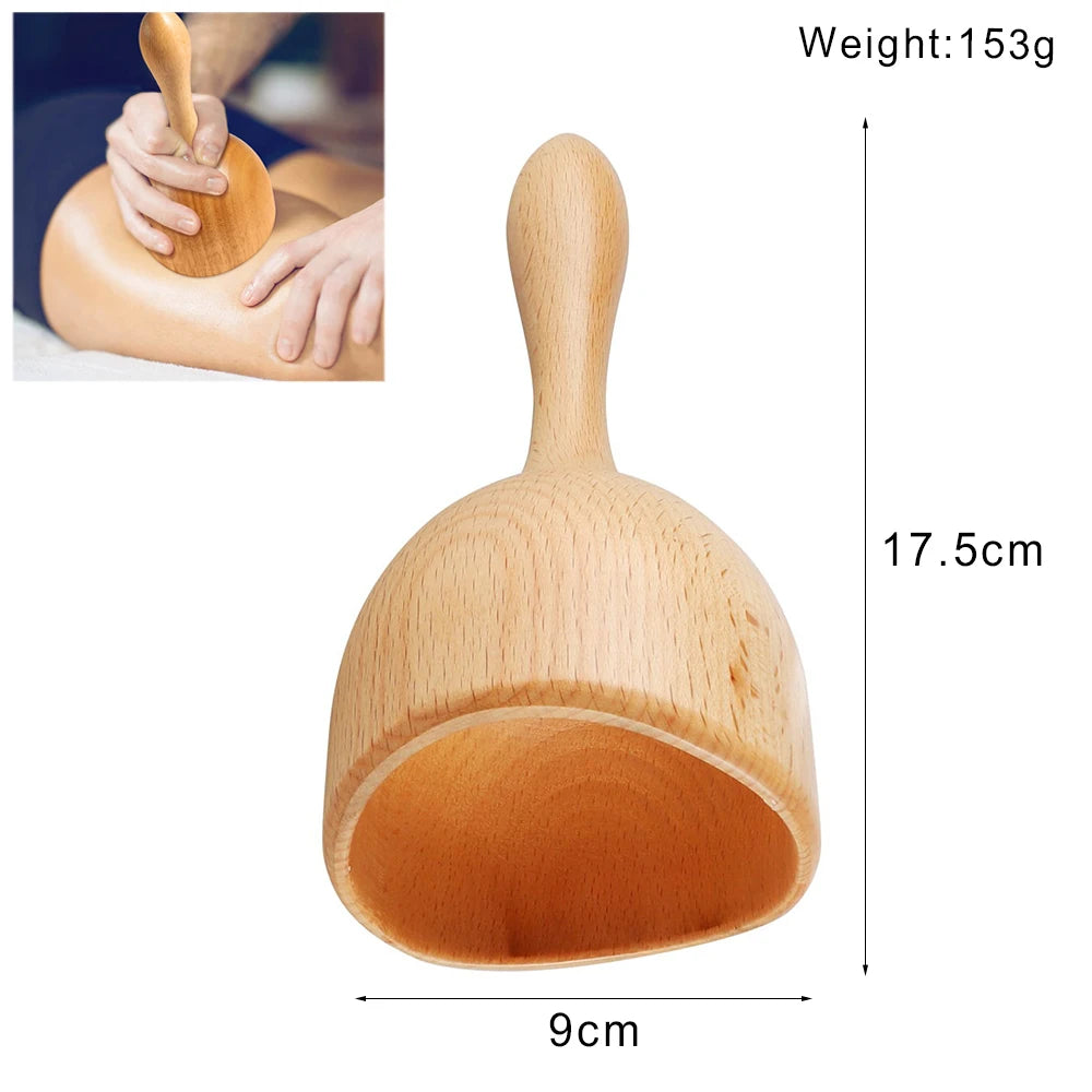 Wooden Massage Tools Wood Lymphatic Drainage Massager Anti Cellulite Body Shaping Tools for Beauty, Gua Sha, Sore Muscle Relief